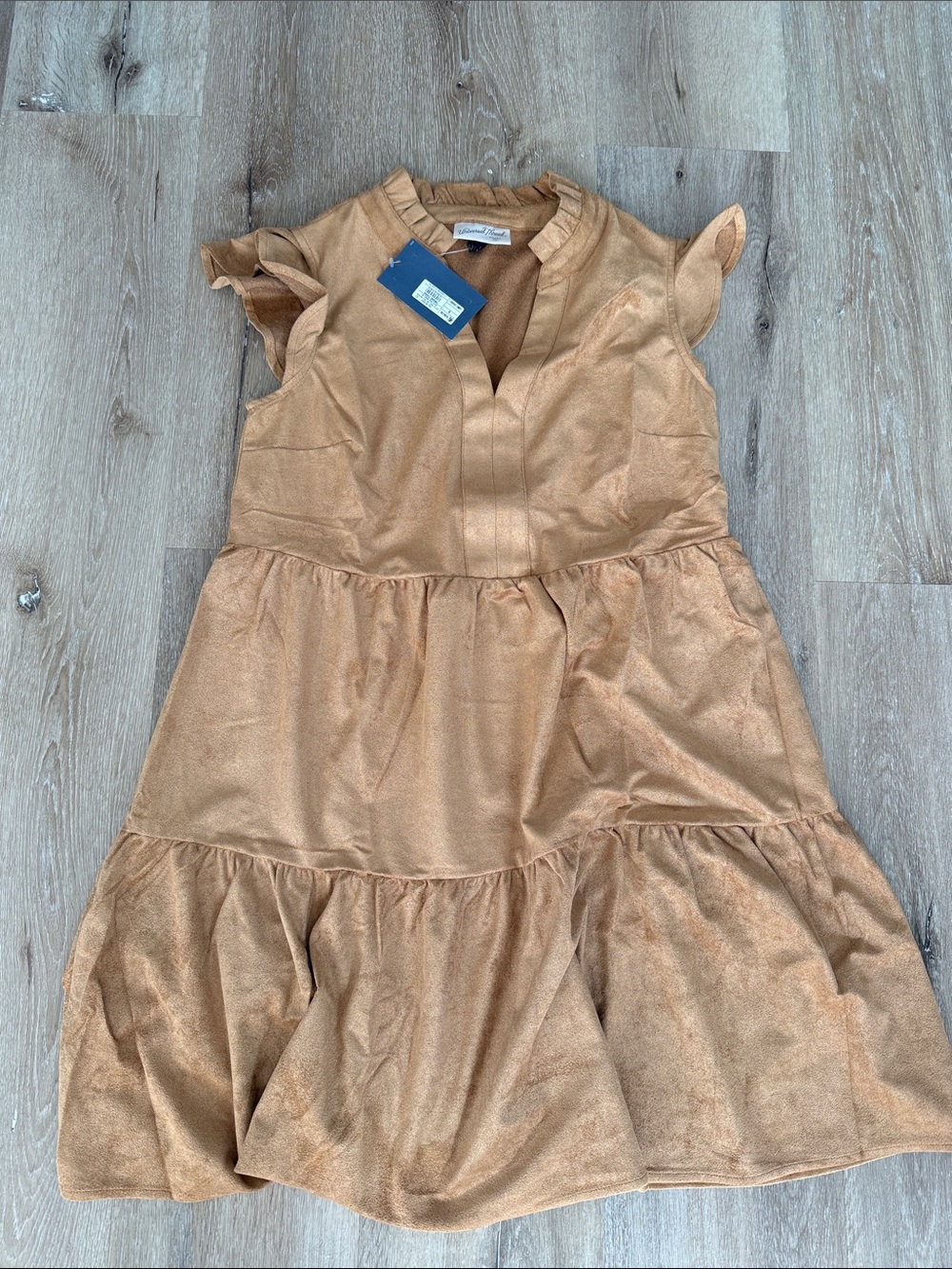 Universal Thread Camel-Tone Tiered Ruffle Dress